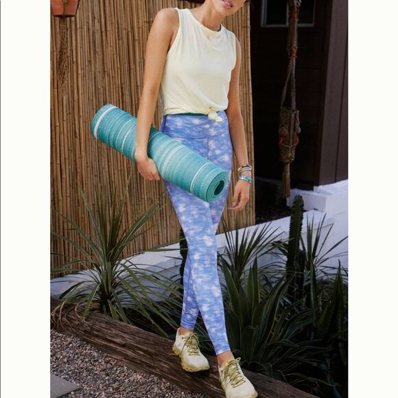 Anthropologie All Fenix Selene Cloud Leggings Blue NEW - Picture 6 of 7
